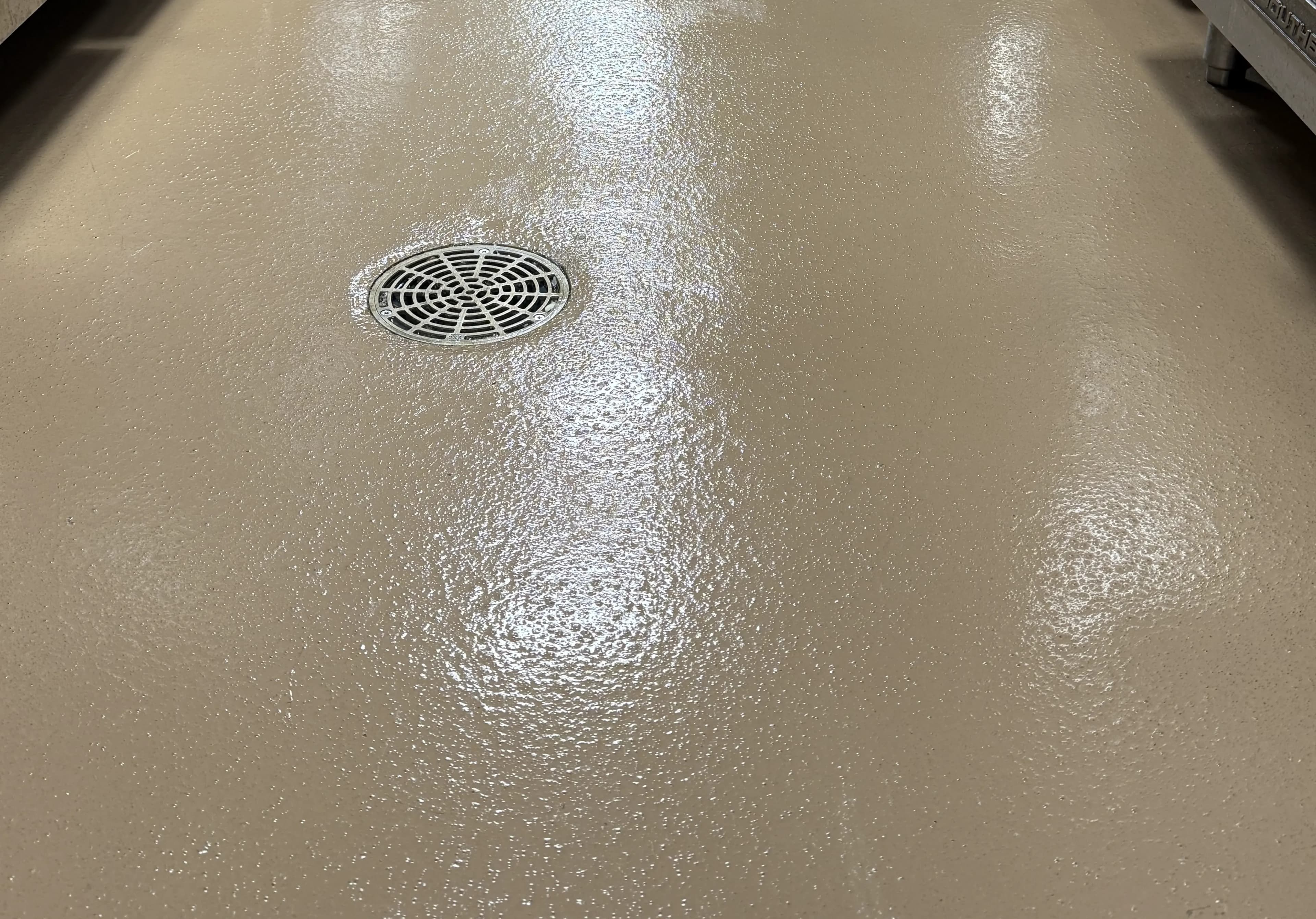 Facility floor after professional cleaning