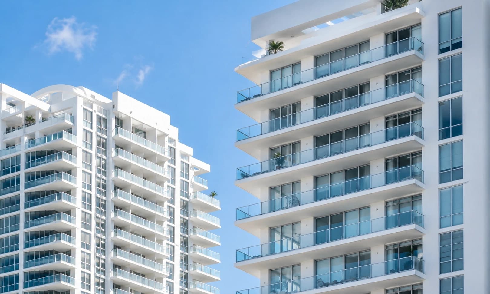 Modern residential apartment buildings